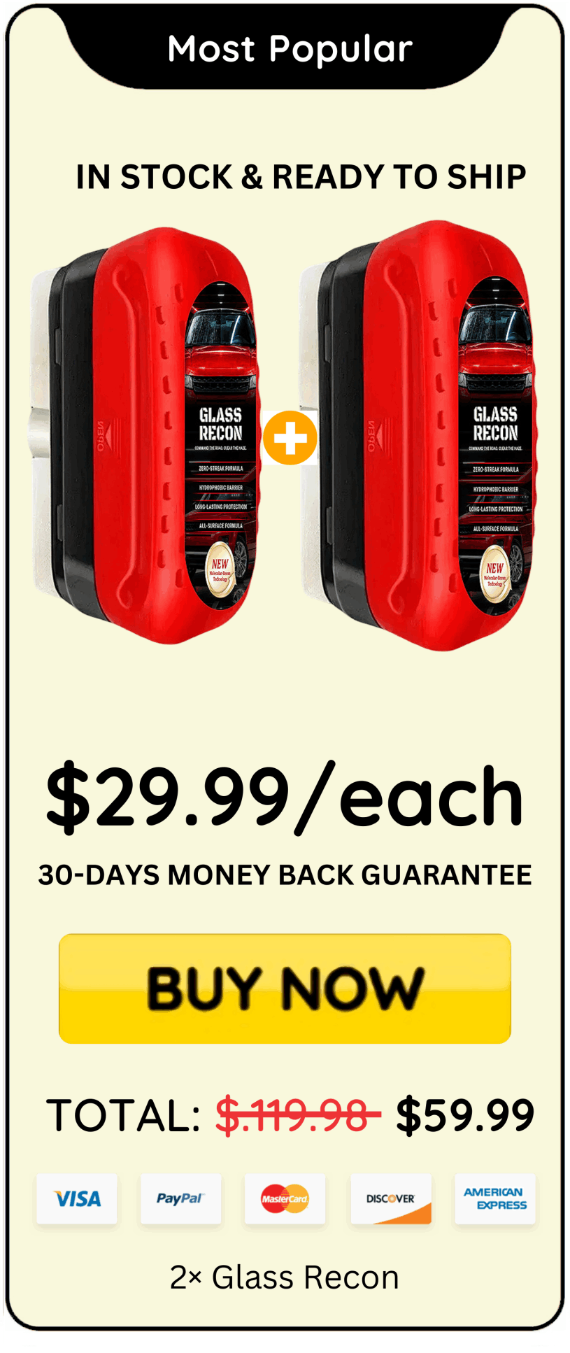 Glass Recon offer price